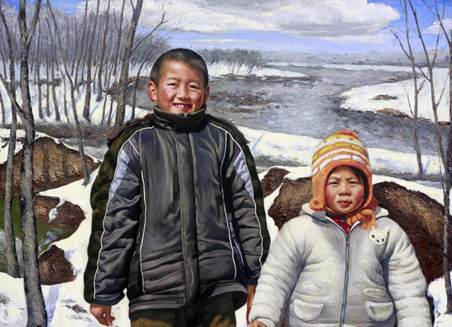 《暖阳》2013年165厘米乘130厘米布面油画