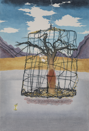 《夢之果Ⅱ》水印木刻50cm×70cm