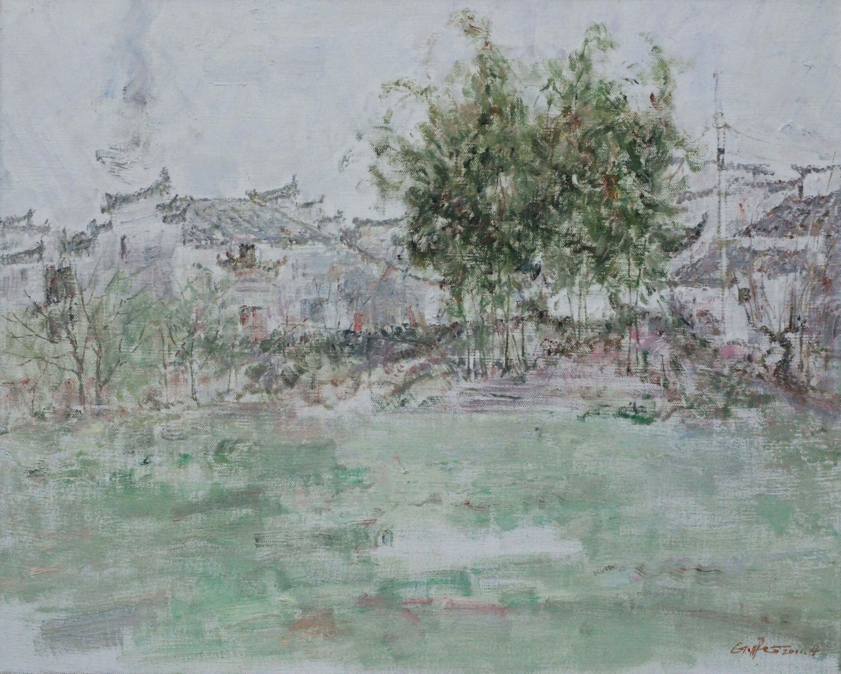 《村落》(100×80cm) 《村落》(100×80cm)