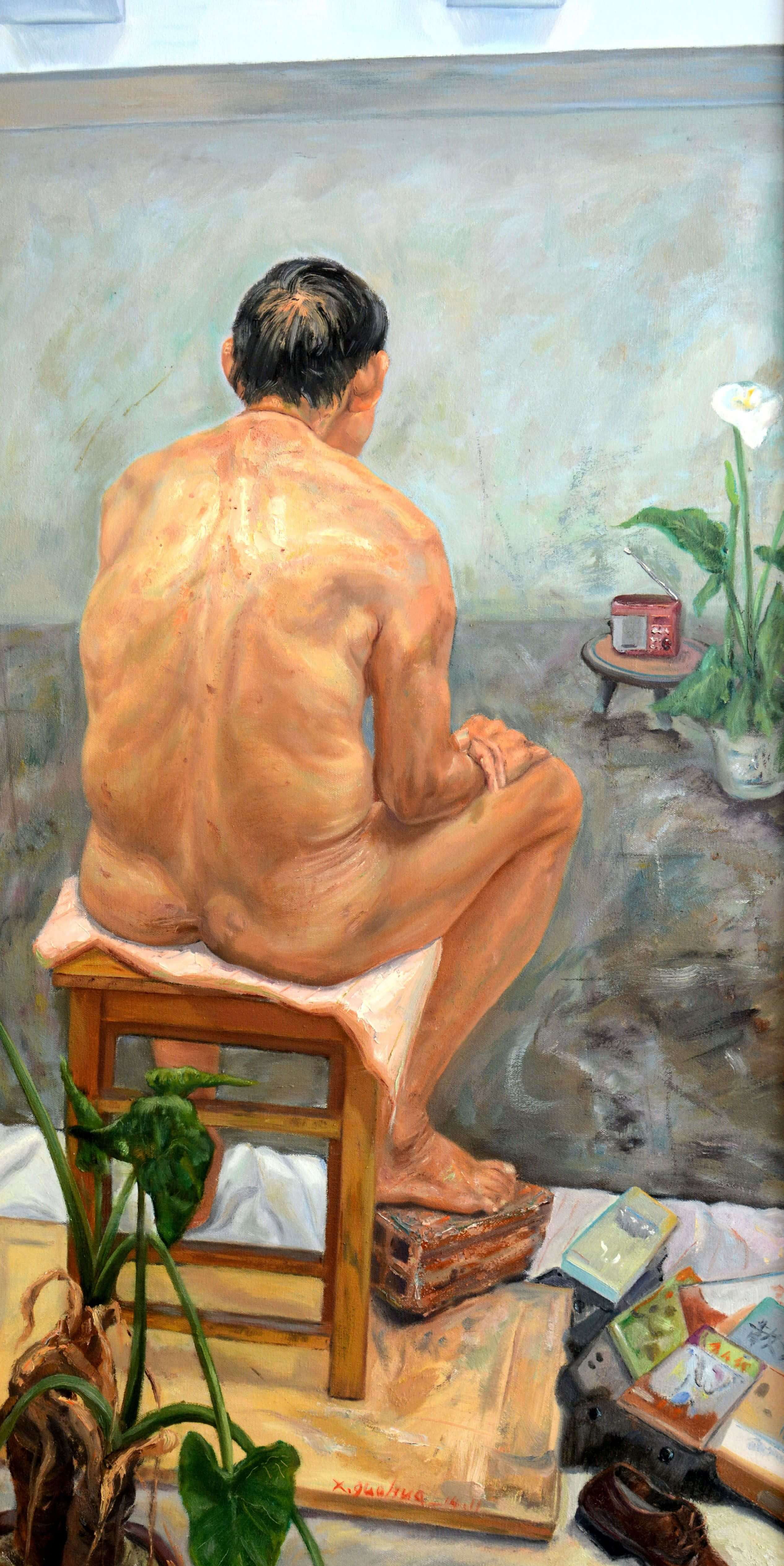 老者 80cm·160cm 2014年 油画