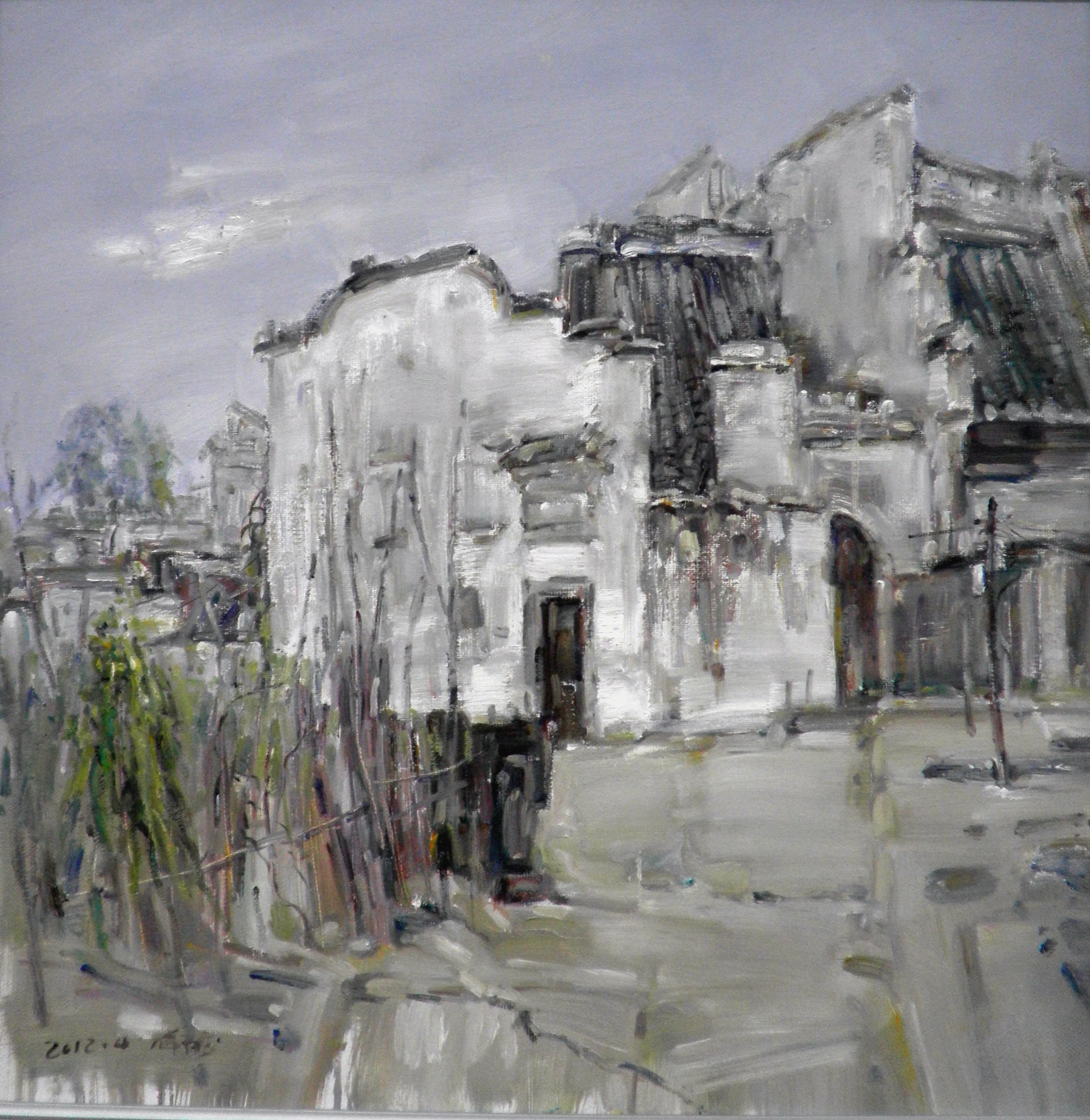 油画《南屏祠堂》