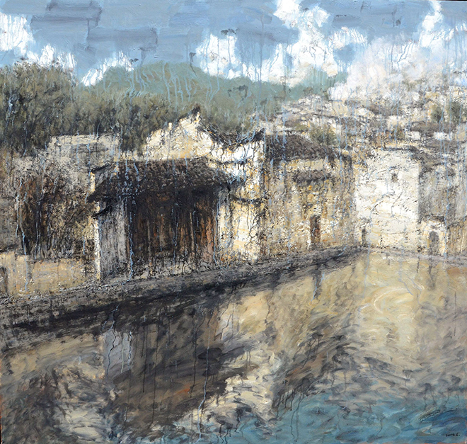 ④《痴绝徽州·家》180×190㎝ 2014年（参展十二届全国美展） 