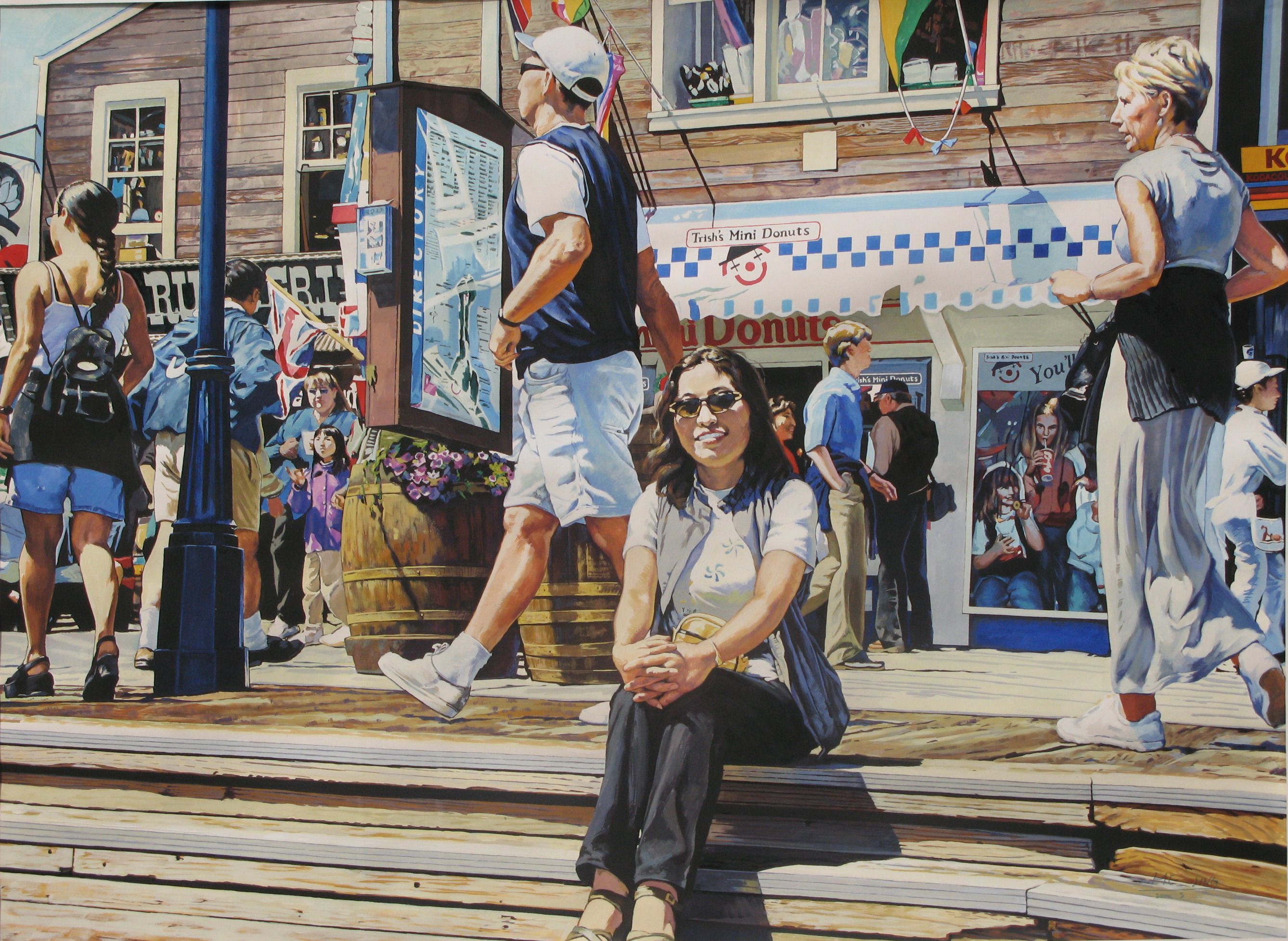 《旅游美国》（第五届全国水彩、水粉画展优秀奖），尺寸：105cm×76cm