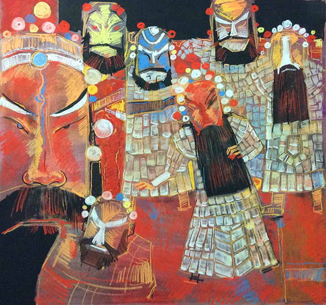 岁月徽班（120×120cm）-