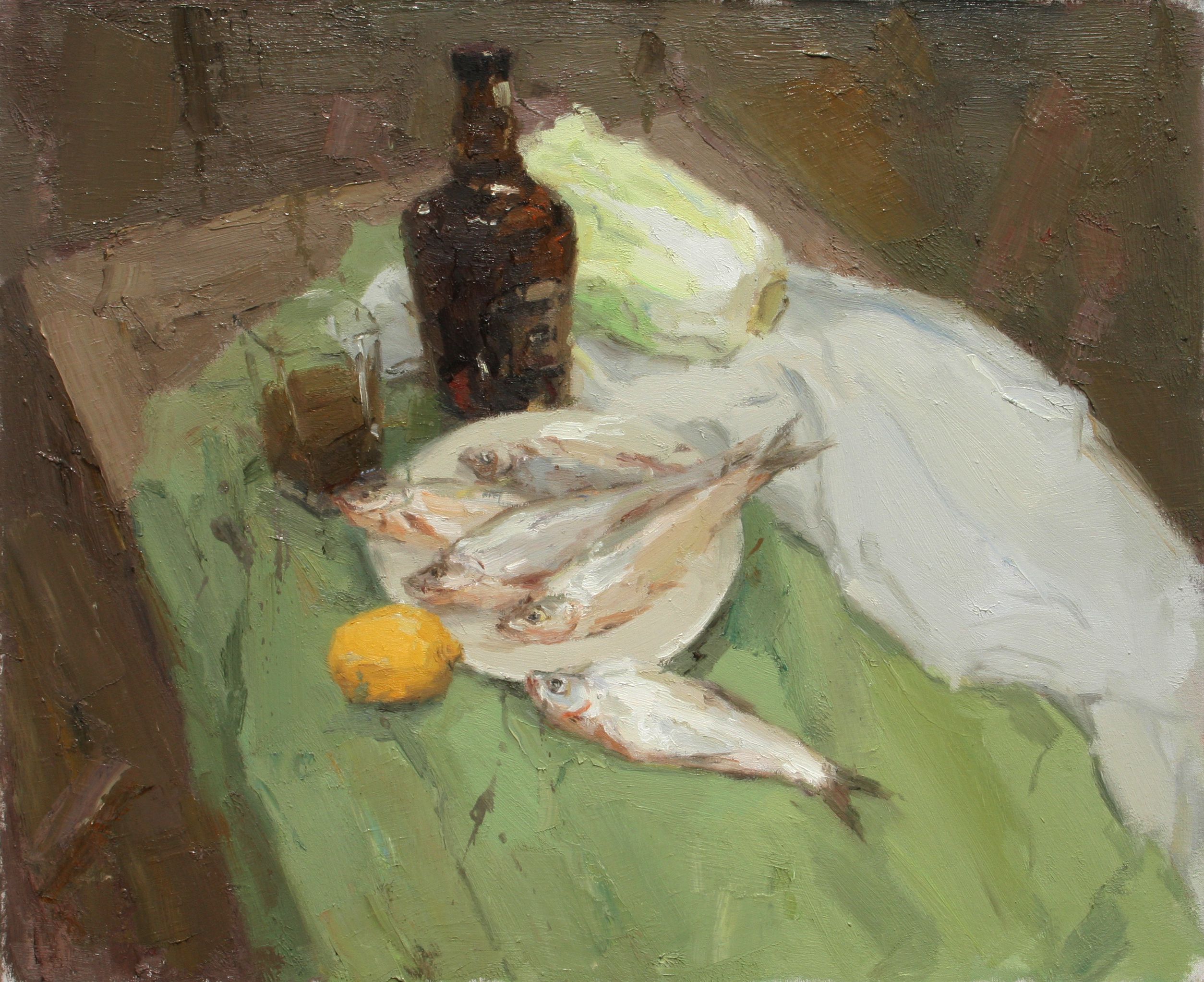 静物-鱼之一60×73cm