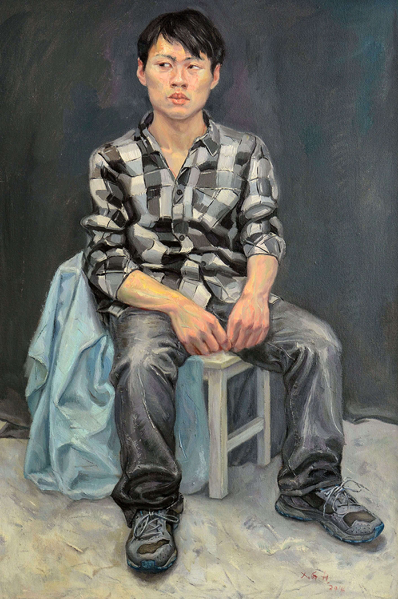 思辨的青春 80cm·120cm 2014年 油画 (2)