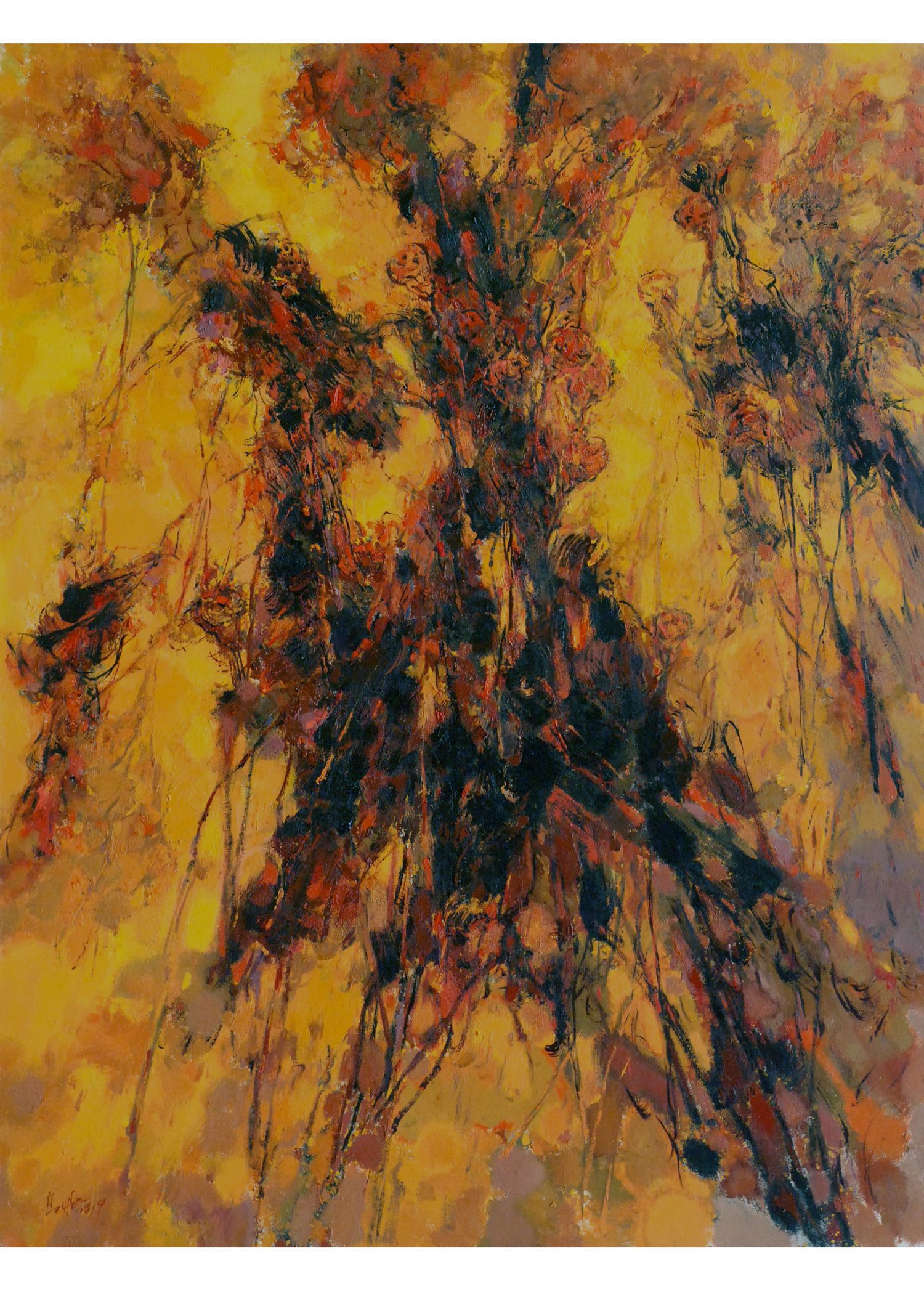 《荷之舞》195x150cm 《荷之舞》195x150cm