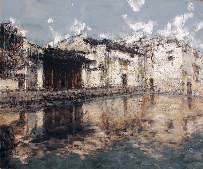 ①《月沼魅影》100×120cm 2012年 （参展第五届北京国际美术双年展，被中国美术馆收藏)